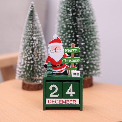 Wooden Christmas Advent Calendar – Holiday Countdown Decoration, 14cm
