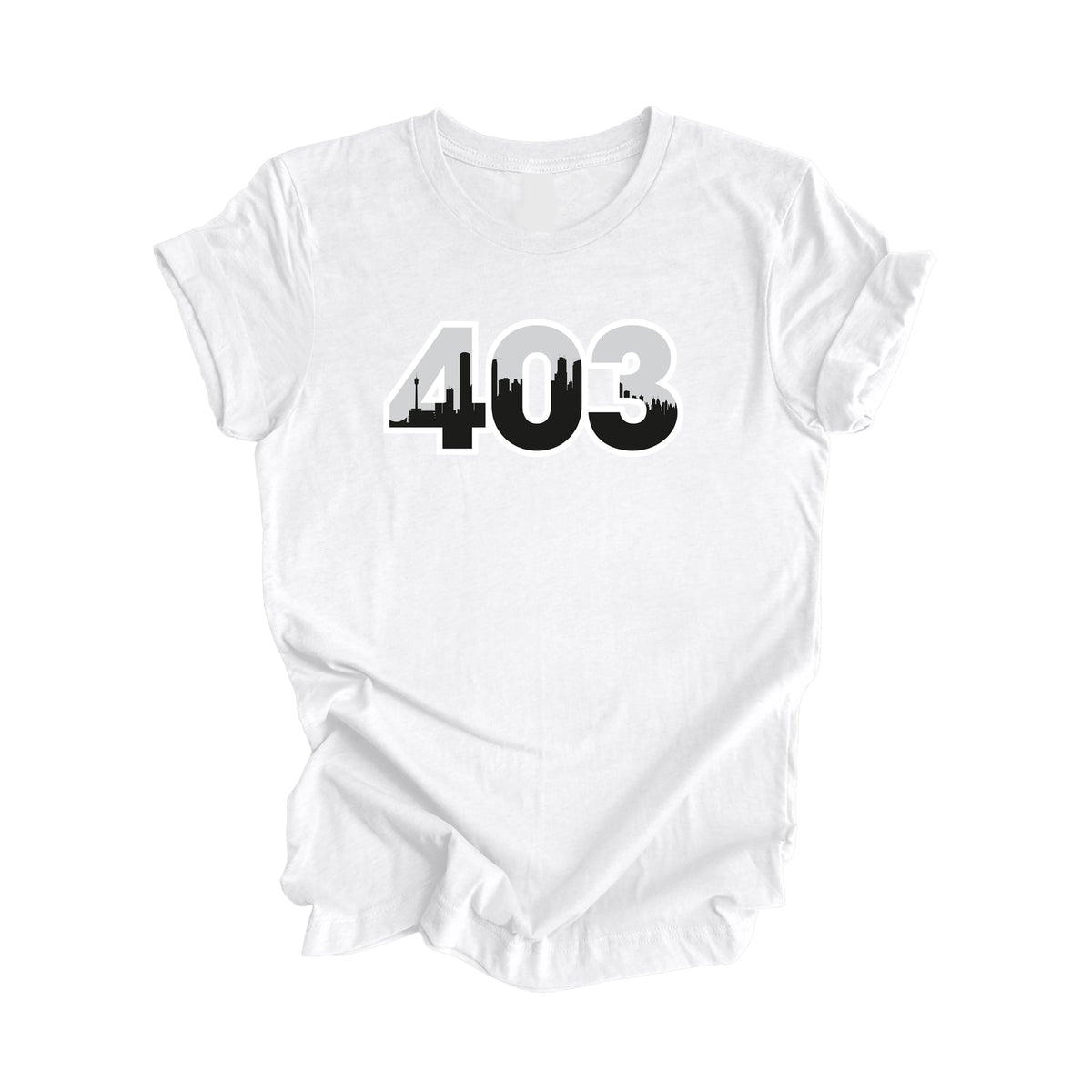 403 Calgary Alberta Canada Area Code City Skyline Gift - Unisex T-Shirt - Inspired X
