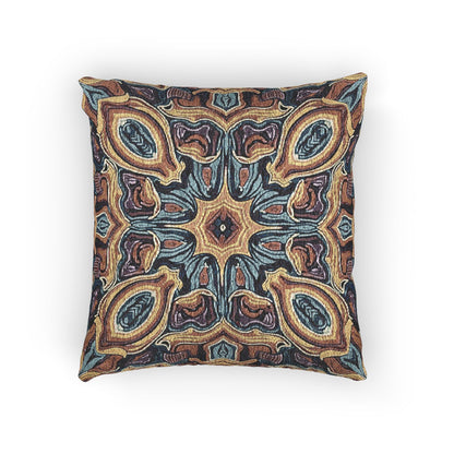 Coussin tissé bohème – Coussin décoratif à motif médaillon mosaïque
