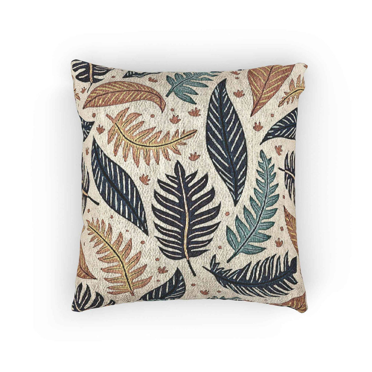 Coussin Tissé Motif Feuillage Botanique | Coussin Décoratif Tapisserie, Décoration Bohème