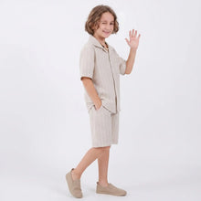 Ensemble short habillé à rayures Luca