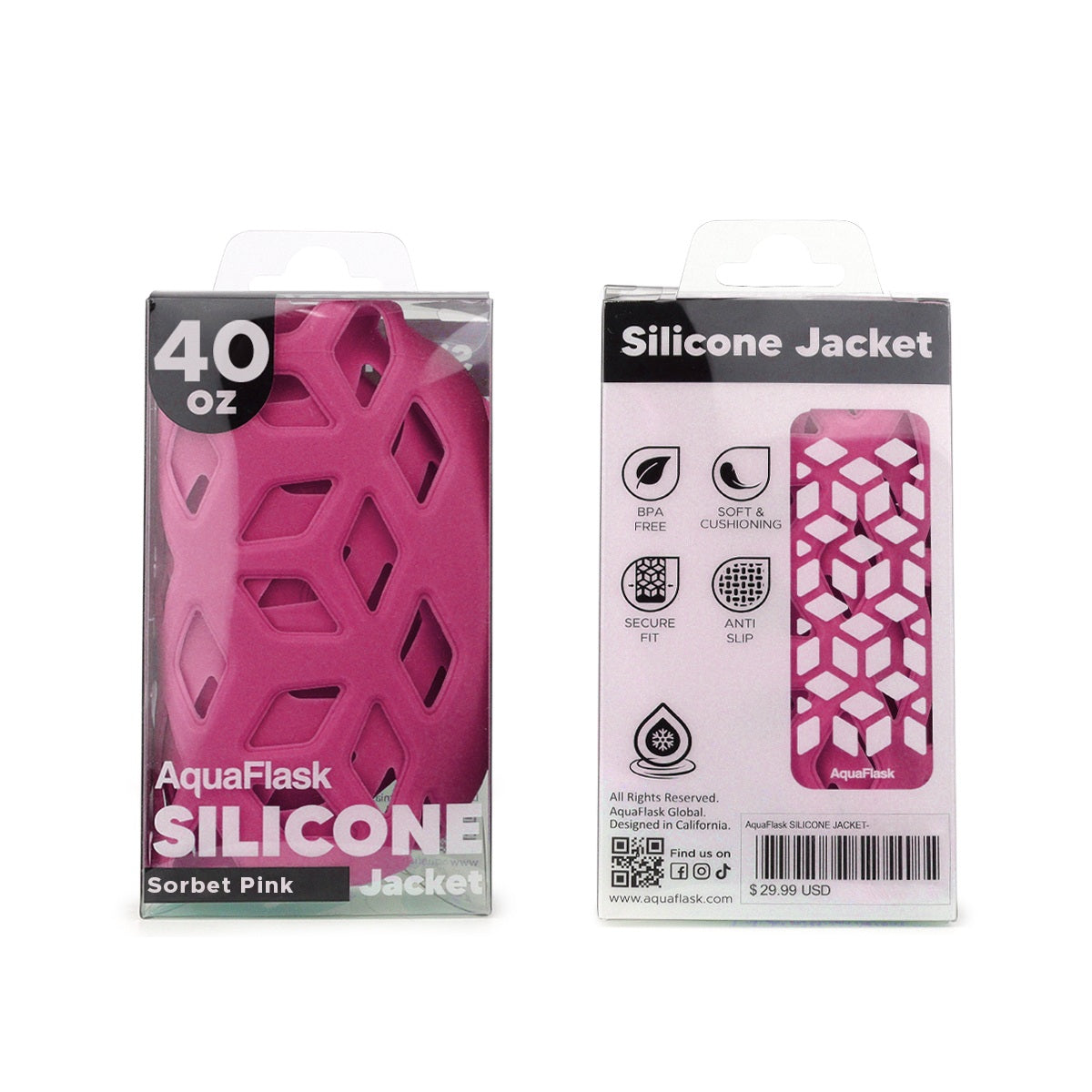 Manchon en silicone AquaFlask 40 oz – Protecteur de bouteille durable, antidérapant et élégant