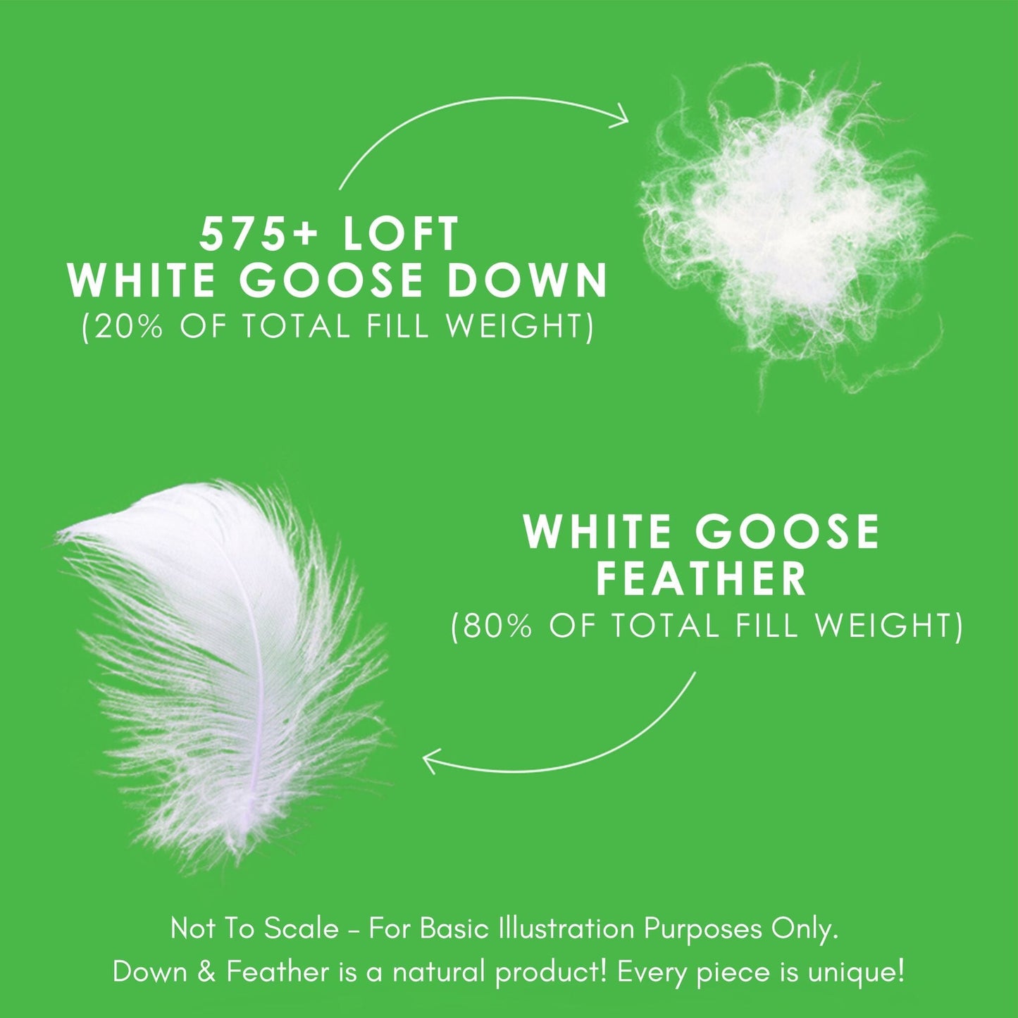 Couette en plumes et duvet d'oie blanche