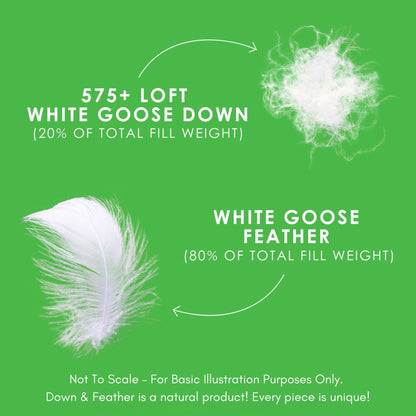 Couette en plumes et duvet d'oie blanche