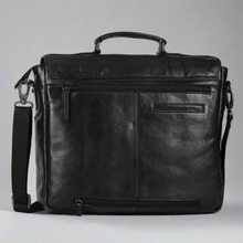 Sac pour ordinateur portable en cuir de première qualité MET. Mallette de messager avec bandoulière détachable