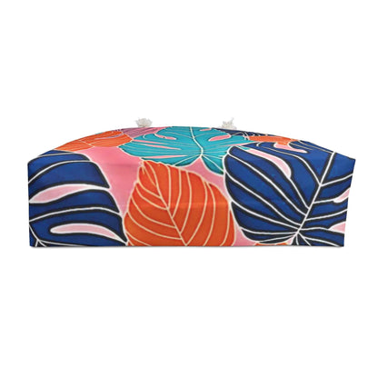 Sac de voyage grandes feuilles de Monstera tropicales | Grand sac fourre-tout imprimé palmiers colorés