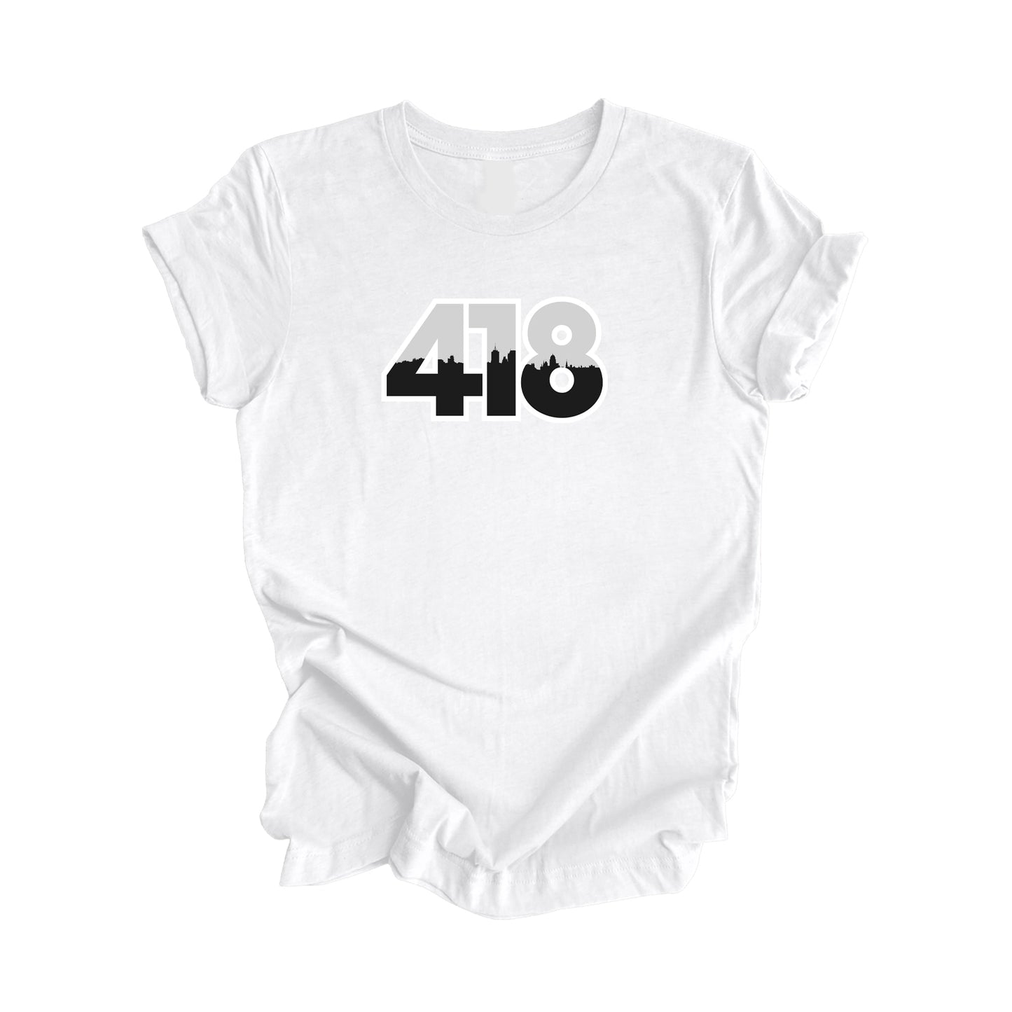 418 Ville de Québec Québec Canada Indicatif régional Silhouette de la ville Cadeau - T-shirt unisexe - Inspiré par X