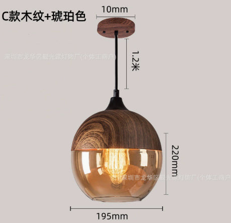Industrial glass chandelier