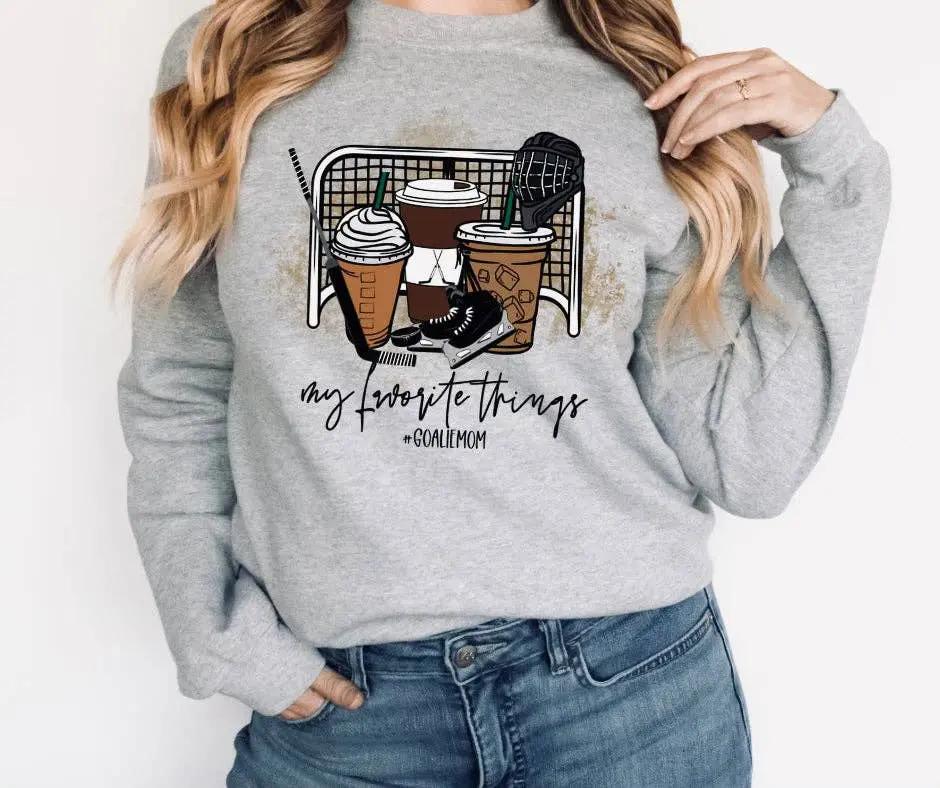 Sweat-shirt ras du cou de maman gardienne de but – Filles rustiques