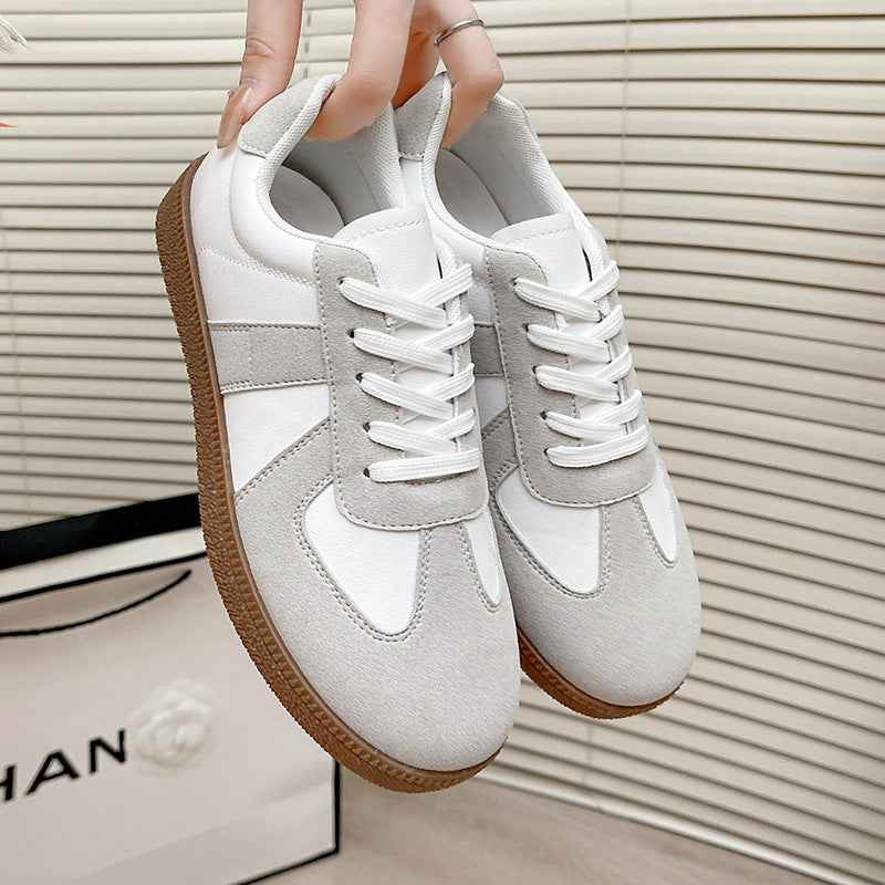 Baskets décontractées rétro pour femmes, chaussures plates à couche unique