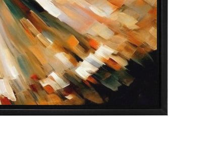 Art Mural - Danse en orange - Beaux-Arts - Vernis doré - Impression sur toile