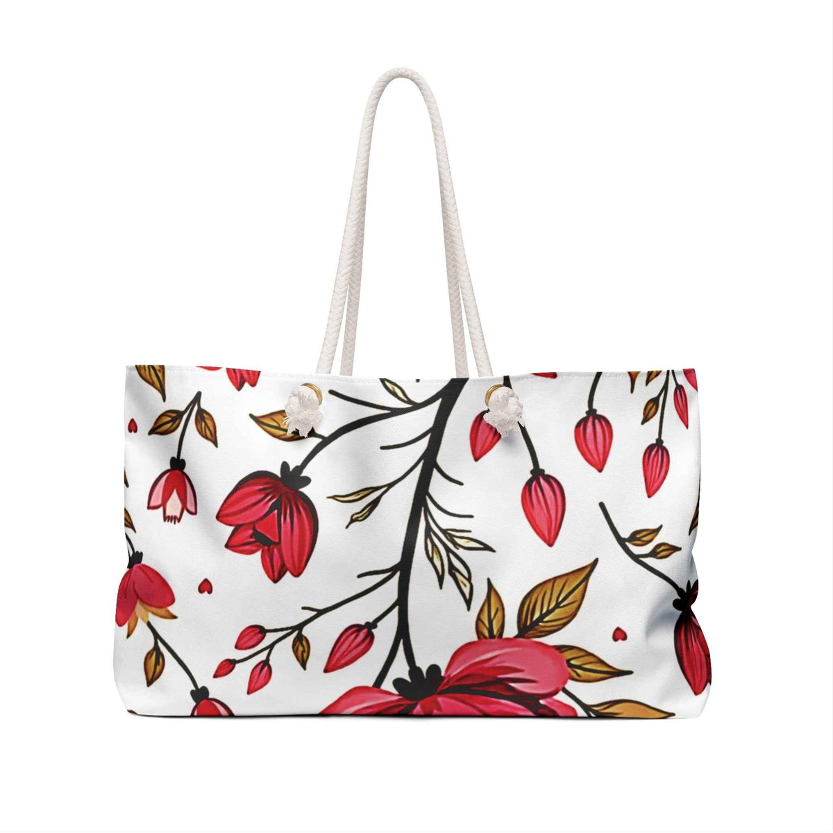 Sac de voyage cabas "Cœur Floral" | Fourre-tout de voyage "Gribouillis Romantique" | Sac de maman débordée | Cadeau pour maman