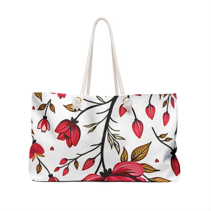 Sac de voyage cabas "Cœur Floral" | Fourre-tout de voyage "Gribouillis Romantique" | Sac de maman débordée | Cadeau pour maman
