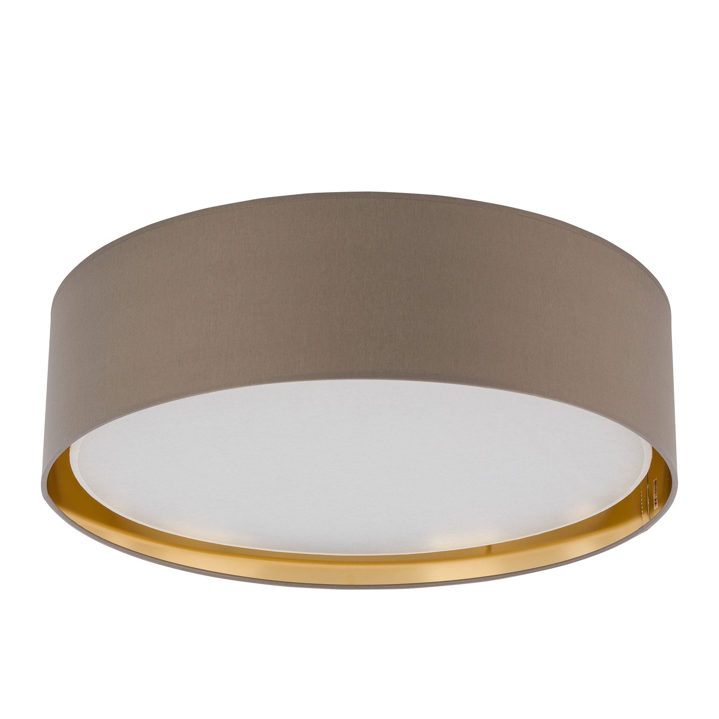 Plafonnier Bilbao doré en tissu pour chambre, couloir et salon