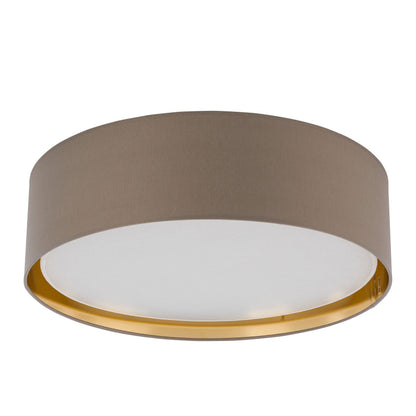 Plafonnier Bilbao doré en tissu pour chambre, couloir et salon