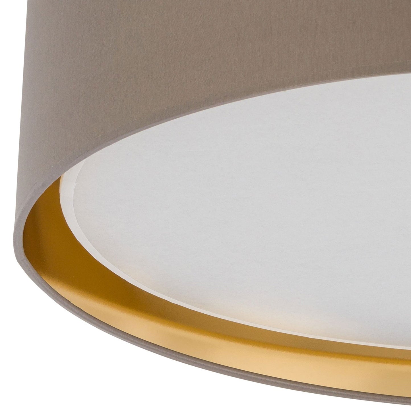 Plafonnier Bilbao doré en tissu pour chambre, couloir et salon