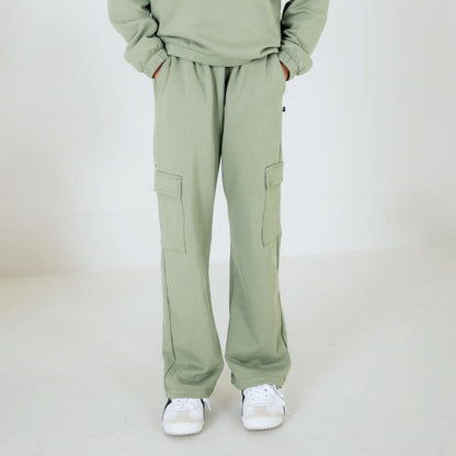 Youth Bamboo Fleece Cargo Pants | Terracotta