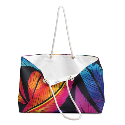 Sac de voyage plumes tropicales colorées | Fourre-tout de voyage vif