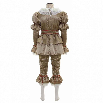 Ensemble de costume de clown pour femme – Tenue de bouffon pour fête d'Halloween avec accessoires