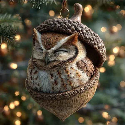 Chestnut Squirrel Hedgehog Christmas Ornament Pendant