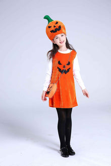 Déguisement de danse d'Halloween pour filles – Robe citrouille pour fête et spectacle d'enfants