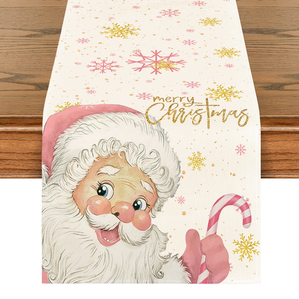 Christmas Table Runner - Snowflake & Tree Holiday Table Decoration