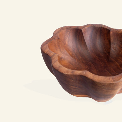 Teak wood bowl