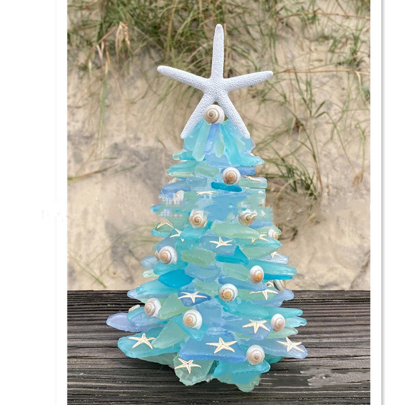 Blue Christmas Tree - DIY Holiday Tabletop Decoration