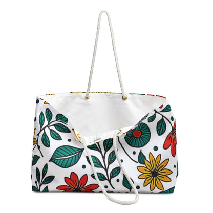 Sac de voyage à motif floral coloré | Grand sac cabas fleurs printanières
