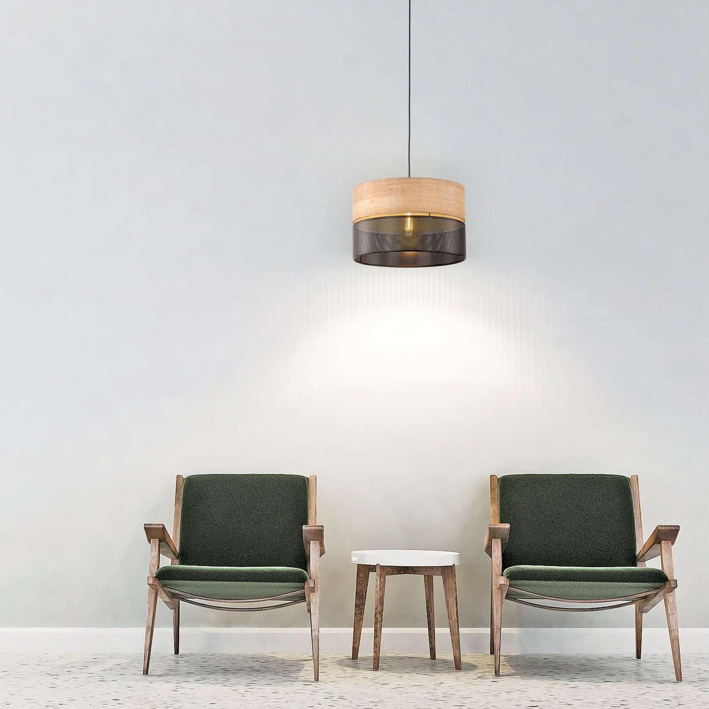 Suspension tambour scandinave Nicol pour salle à manger et chambre à coucher