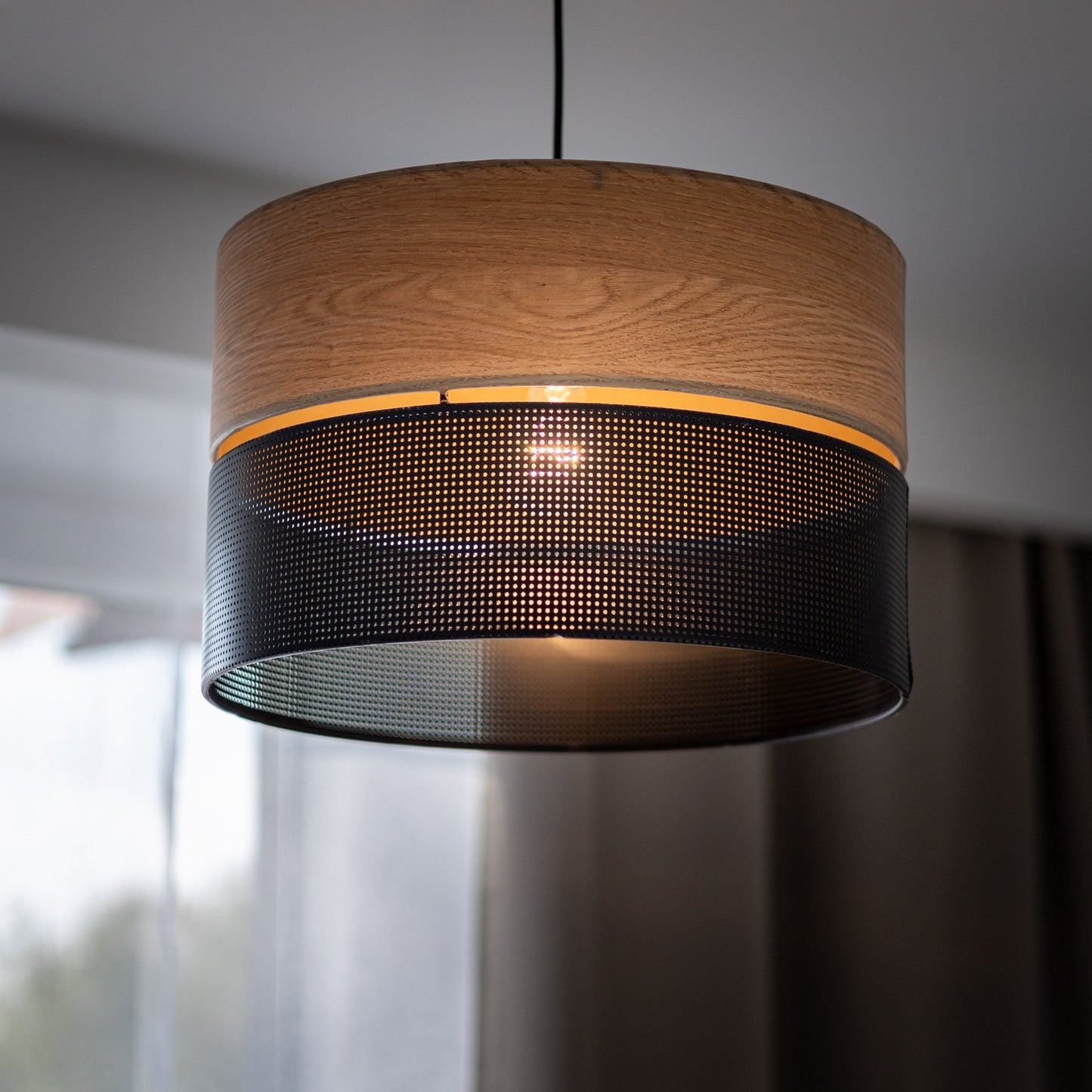 Suspension tambour scandinave Nicol pour salle à manger et chambre à coucher