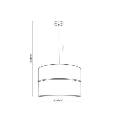 Suspension tambour scandinave Nicol pour salle à manger et chambre à coucher
