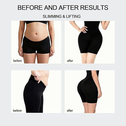Caraco gainant taille de guêpe pour tous les jours, ouverture à l'entrejambe, gaine short sans enroulement - Body femme sculptant, contrôle ultime du ventre et effet push-up.