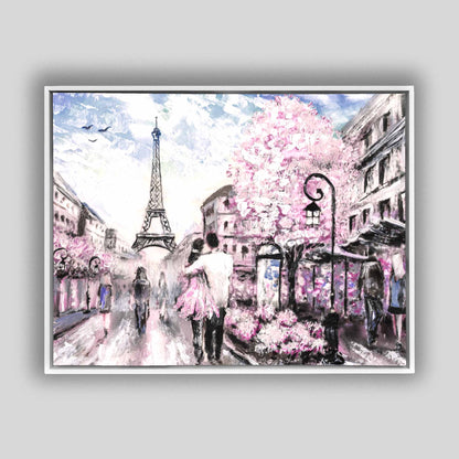 Joli Paris rose - Décoration murale en toile - Art mural