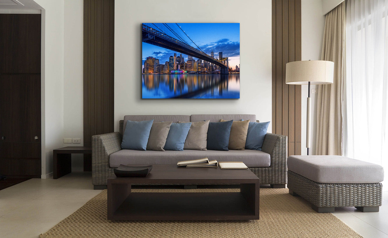 Décoration murale-Horizon stylisé du pont de New York-Impression sur toile