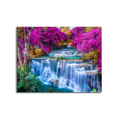 Art mural faunique - Paysage de cascades majestueuses - Impression sur toile