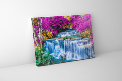 Art mural faunique - Paysage de cascades majestueuses - Impression sur toile