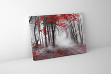 Œuvre d'art imprimée - Forêt rouge isolée - Décoration murale