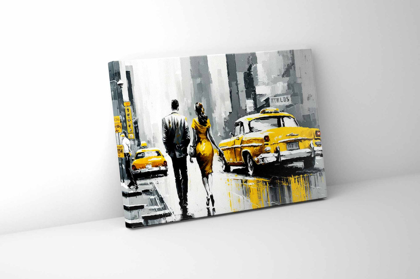 Décoration Murale-Scène Vintage de New York-Impression sur Toile
