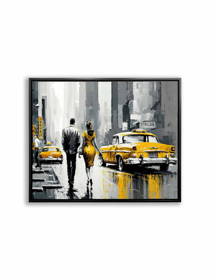 Décoration Murale-Scène Vintage de New York-Impression sur Toile