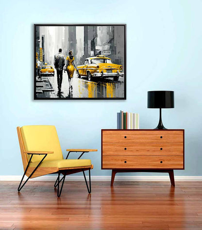 Décoration Murale-Scène Vintage de New York-Impression sur Toile