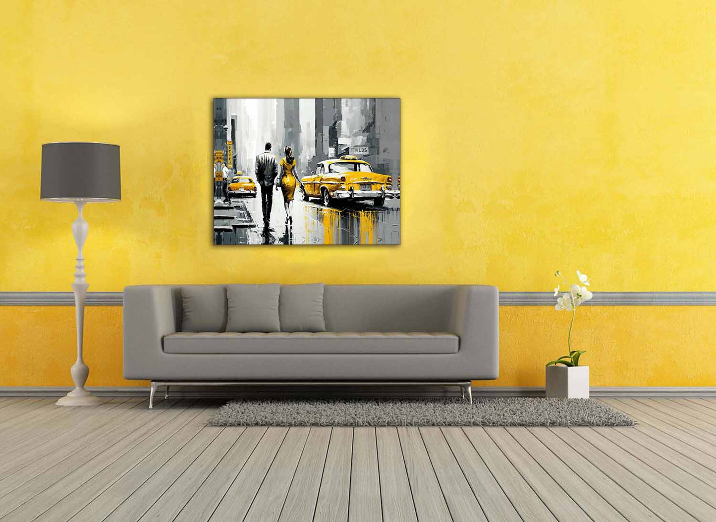 Décoration Murale-Scène Vintage de New York-Impression sur Toile