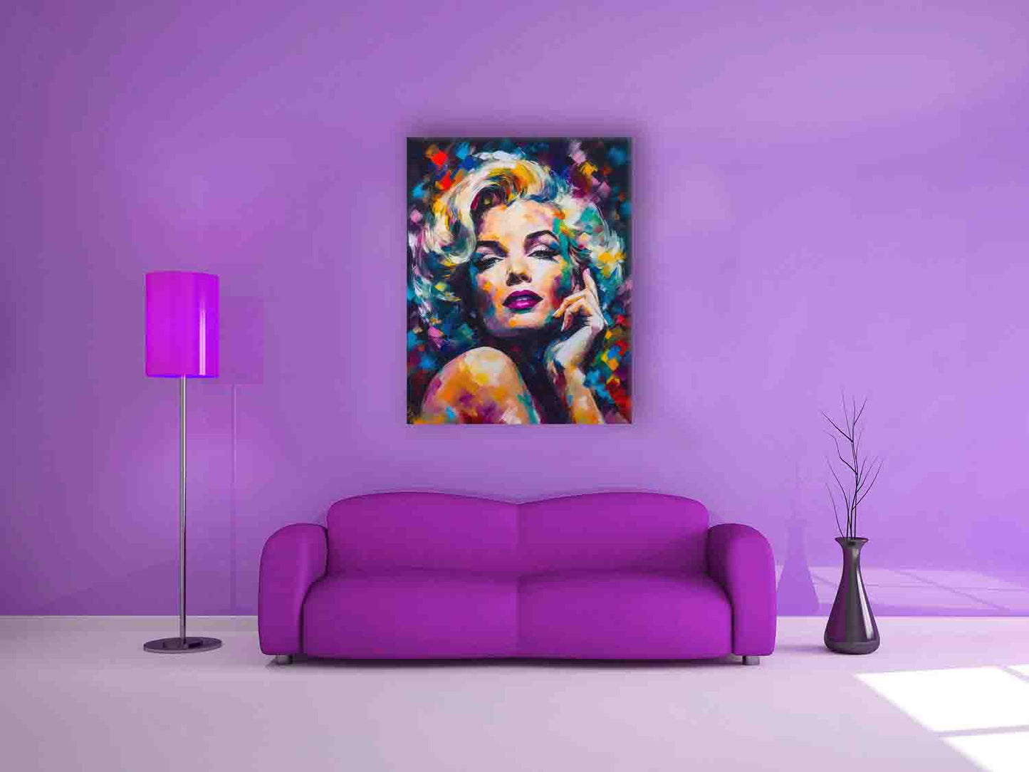 Marilyn Toile-Décor mural-Beaux-Arts-Vernis doré