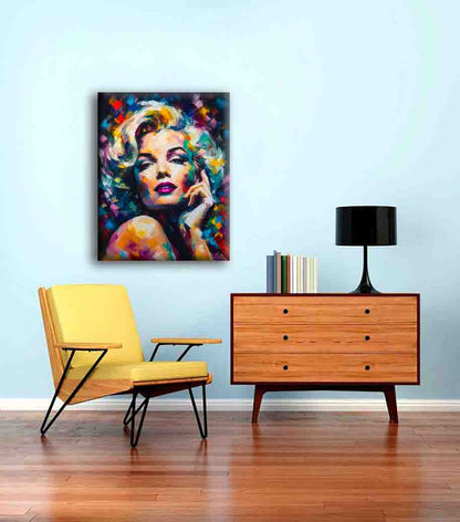 Marilyn Toile-Décor mural-Beaux-Arts-Vernis doré