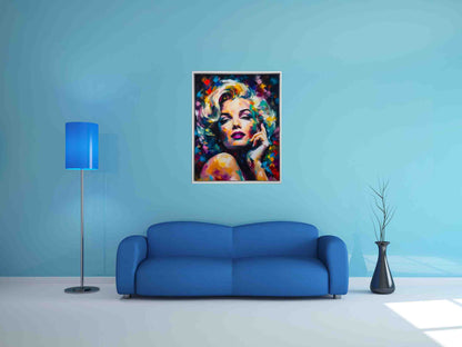 Marilyn Toile-Décor mural-Beaux-Arts-Vernis doré