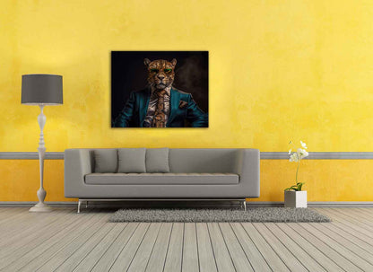 Impression sur toile - Chef Léopard - Décoration murale
