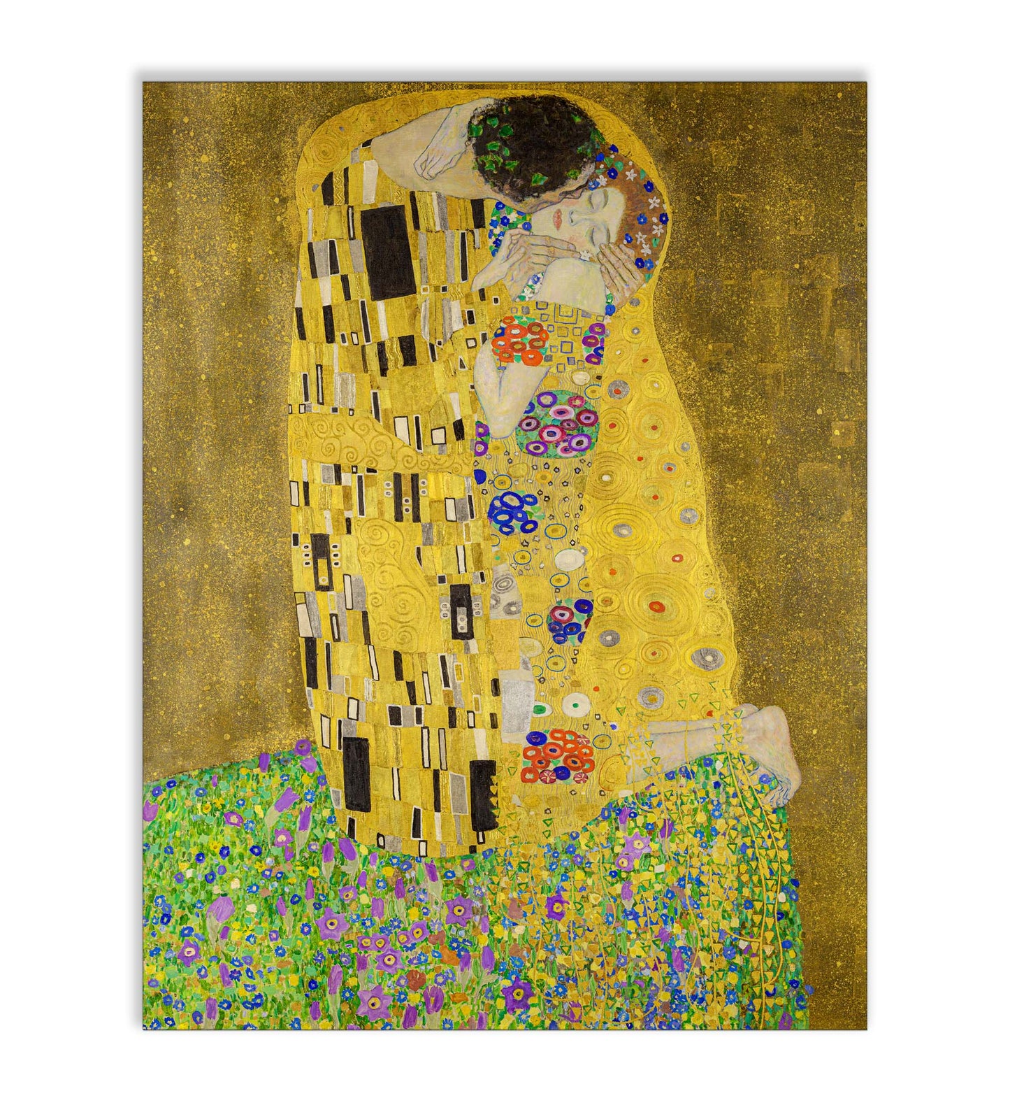 Décoration murale "Le Baiser" Art-Vernis doré