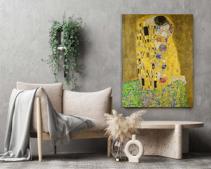 Décoration murale "Le Baiser" Art-Vernis doré