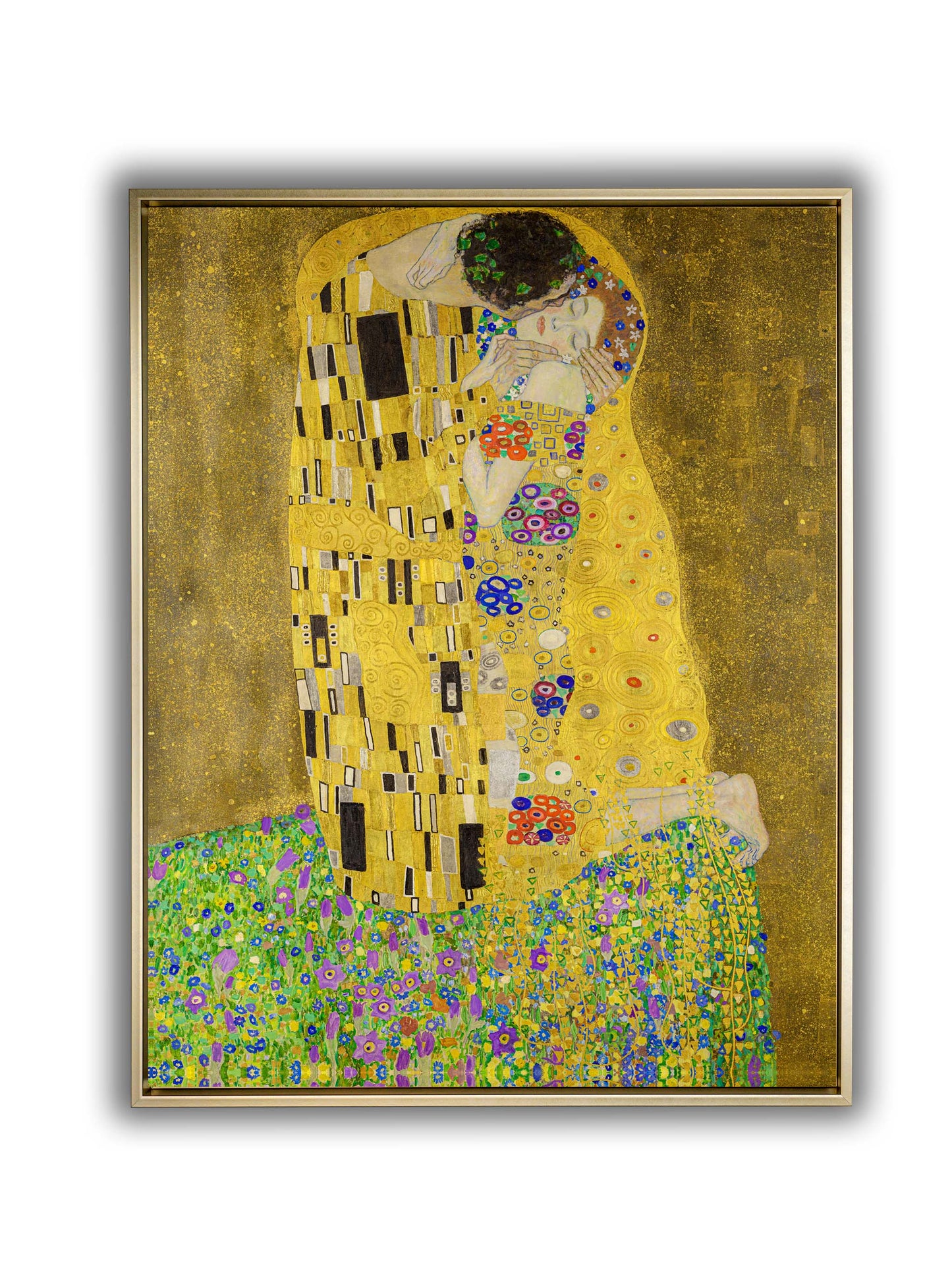 Décoration murale "Le Baiser" Art-Vernis doré