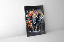 Toile murale Faune -Éléphants colorés- Décoration murale-RVB Vanish